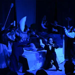 drama at jude law theatre